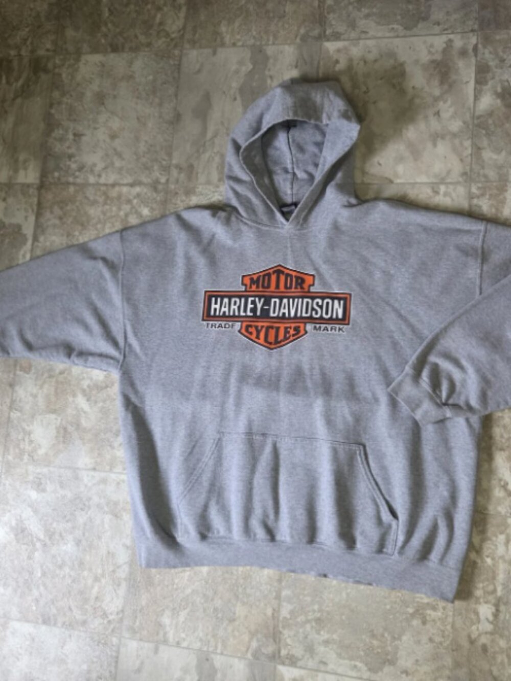 Harley-Davidson Men's Gray Hooded Sweatshirt Harley Barnes